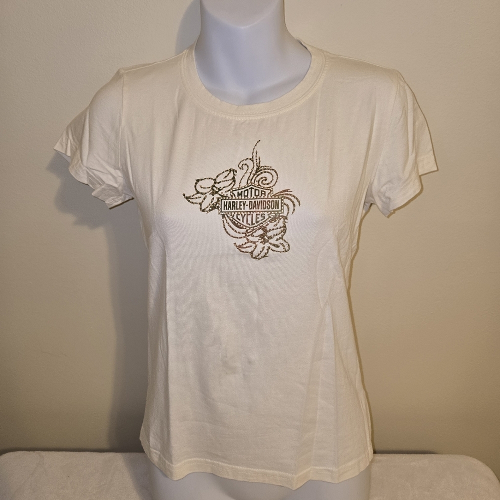 Harley-Davidson Women's Ivory Graphic Tee